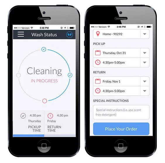 mobile app for laundry